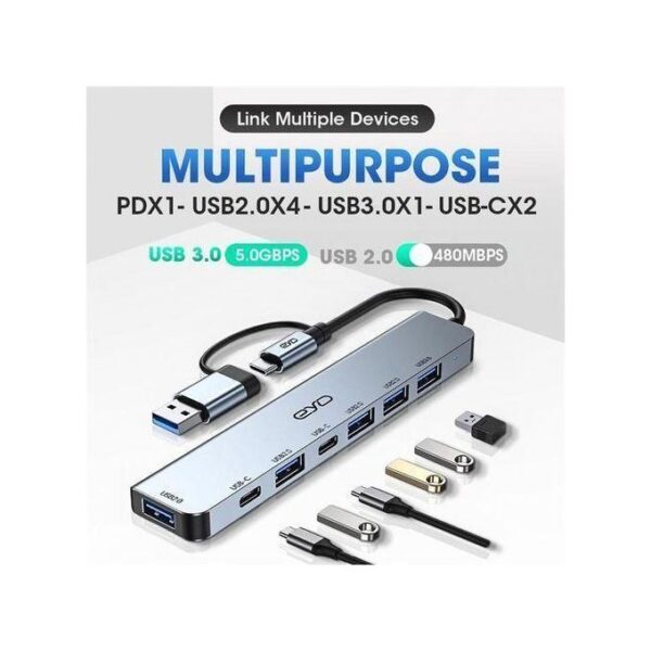 Computer Multifunctional Docking Station USB Hub Extender 7 In 1