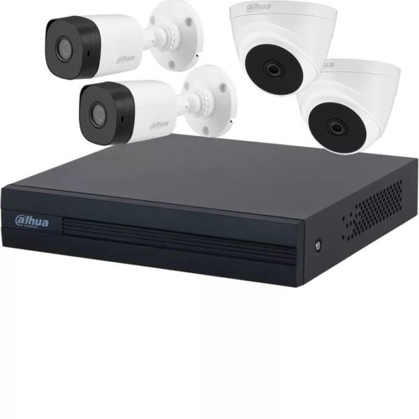 Dahua 2 Mega Pixel 4-Ch KIT/XVR1B04/4-B1A21 - Black