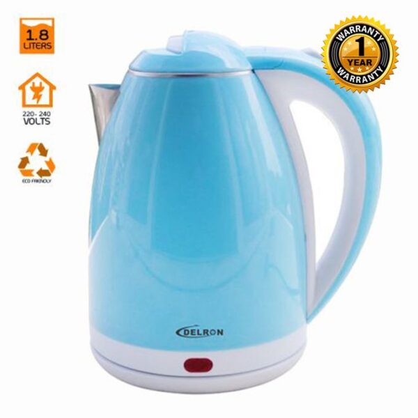 Delron 1.8L- Electric Kettle - White/Blue