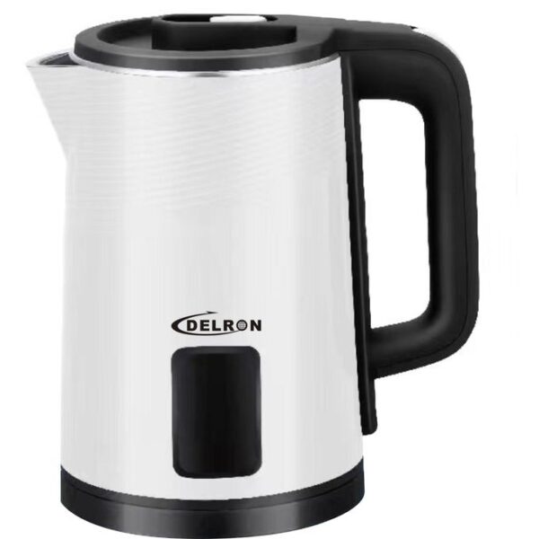 Delron DK-002 Electric Kettle - 1.8 Liters White/Black