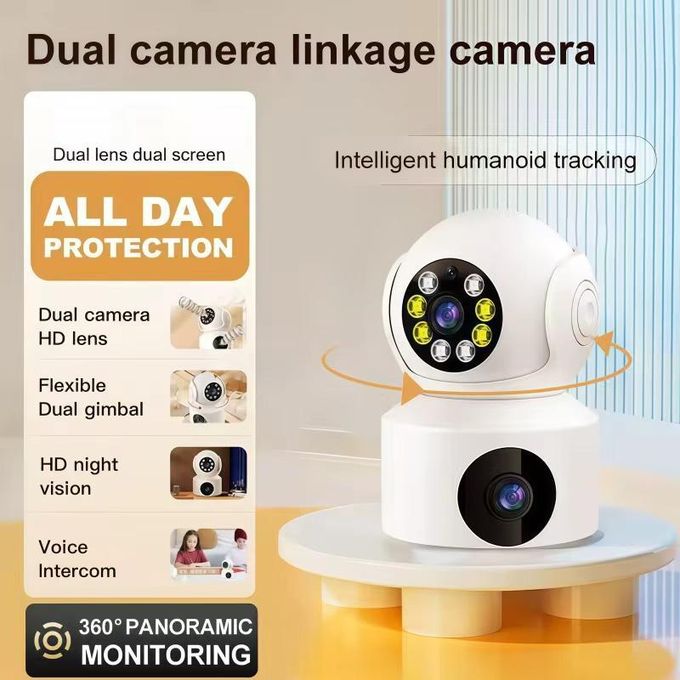Dual Lens-Indoor Security Camera-with Motion Tracking Dual Lens-Indoor Security Camera-with Motion Tracking