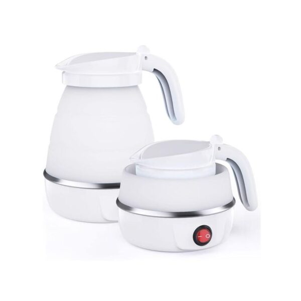 Electric Foldable Silicon Kettle - Collapsible Water Heater - 0.6L - White