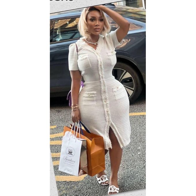 Elegant luxury women dress-white Elegant luxury women dress-white