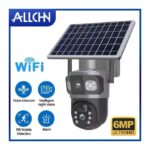 Eseecloud Rechargeable WiFi Solar Camera Dual lens- Black