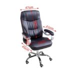 Executive Leather Swivel Chair - Black