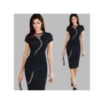 Female Casual Office Long Gowns Dresses Party Ladies Corporate