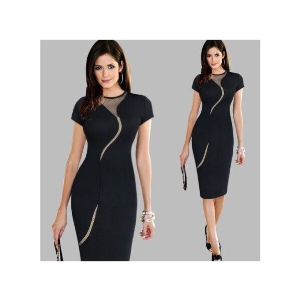 Female Casual Office Long Gowns Dresses Party Ladies Corporate
