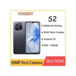 FOSSiBOT S2 Smartphone 50MP Main Camera Phone Helio G85 Octa-core Android 14 NFC 6.72" 256GB 5000mAh Battery Fast Charge Phone - Black