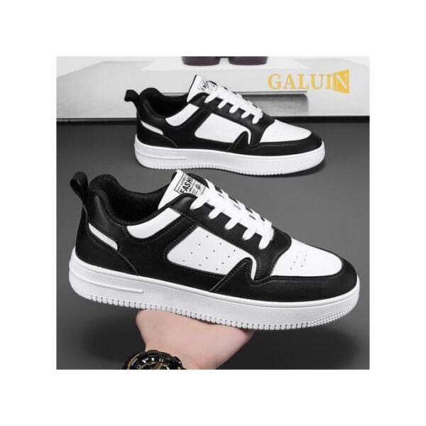 GALUIN Men's Fashion Low Top Sneakers -BLACK