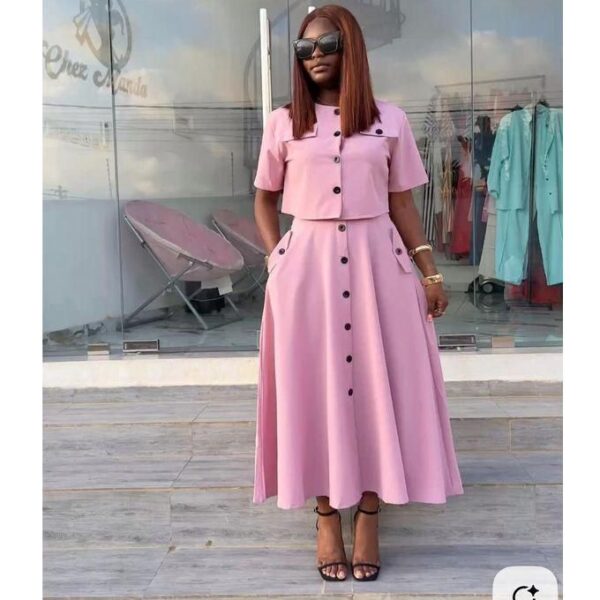 Genetic Round-Neck buttoned pocket split - green,peach,white,brown and orange