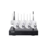 H.265 3MP 8CH & 4 IPC Wireless PTZ IP Camera Motion Detection NVR Kit WNK714 - White