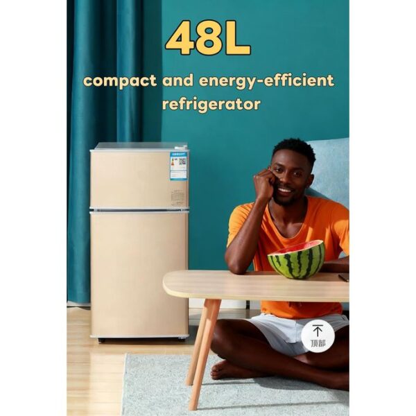 Haier 48L Compact Mini Fridge with Freezer - Energy Efficient, Quiet Operation, Reversible Door & Adjustable Temperature - Small Refrigerator for Dorm, Office, Bedroom, RV &...