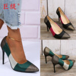 Foreign trade large size pointed toe high heels