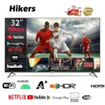 Hikers Smart tv 32'' - Frameless Android Smart HD LED TV - HDMI - USB - Black