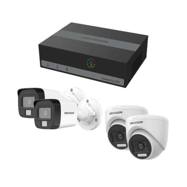 Hikvision 2MP 4ch Kit +4 Cameras Mini Edvr With 330gb Essd DS-J142I/E04HGHI