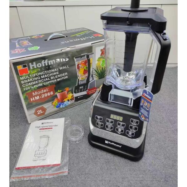 Hoffmans HM-2066 Multifunctional Wall Breaking Digital Commercial Blender - Black