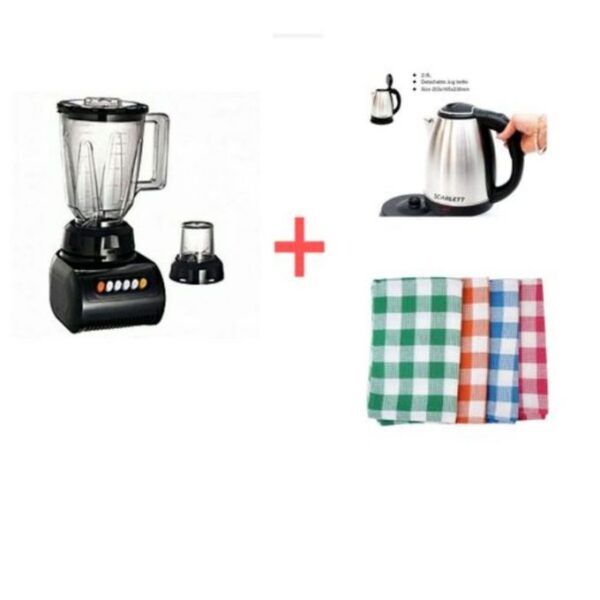 Kepas 1.5L - Electric Blender - Black + Kettle + Napkins.