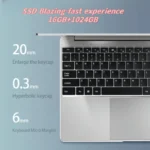 Ultra Slim Laptop 14.1" 16GB RAM 2TB SSD Intel N3700 Gaming PC 1920*1080 Display Office Study Computer PC Windows 11 Pro - Image 6