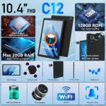 Android 15 Tablet 10.4 Inch Octa-Core Processor 20GB RAM 128GB ROM 1TB TF Card Expand 5G/2.4G WiFi 5MP+8MP - Image 2