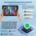 Android 15 Tablet 10.4 Inch Octa-Core Processor 20GB RAM 128GB ROM 1TB TF Card Expand 5G/2.4G WiFi 5MP+8MP - Image 3