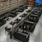 Restaurant furniture nightclub Booth engineering bar KTV card PU+ fabric soft sofa lounge bar chair lounge bar booths - Image 4
