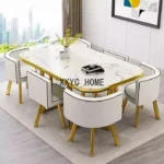 Modern Rectangular Negotiation and Combination Scandinavian Conference Table Living Room Set with 6 - Image 2