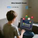 11.6 Inch Laptop, OS 11 Pro System Laptops, Slim and Lightweight Notebook HD Display, Russian- English Keyboard,Type_C 4000mAh - Image 2