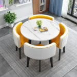 80cm Round Dining table 4 chairs dining rooms kitchen Living room coffee home furniture