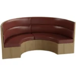 Booth seating sofa cafe furniture luxury bar nightclut ktv banquette velvet dining chairs restaurant round sofas - Image 5