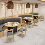 High-grade Two-side restaurant nightclub luxury booth leather seating sofa banquette restaurant American bench seating - Image 4