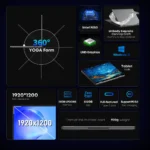 CHUWI MiniBook X Laptop Tablet 2 In 1 Intel N150/N100 10.51" FHD IPS Screen 16GB / 12GB RAM LPDDR5 512G SSD Windows 11 Notebook - Image 4