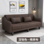 Multifunctional Fabric Sofa Living Room Small Apartment Bedroom Dual-Use Sofa Bed - Image 5