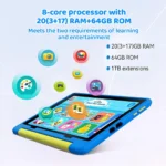 Kid Tablet Android 15 Tablet for Kids 10 inch 20GB+64GB 8-Core with Case 1TB TF Expandable for Toddler Children Parental Control - Image 6