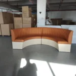 Modern semi-circular sofa Curved bench booths para banquette nighclue furniture occasion velvet restaurant booth sofa - Image 2