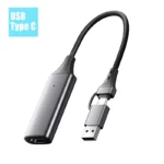 USB/Type C 2 in 1 Video Capture Card 4K USBC To HDTV 1080P PC Game Recording