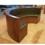 U Shape Wood Restaurant Booths Cafe Restaurant Seating Furniture Round Booth Sofa Seating Restaurant Sofa Bench - Image 3