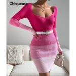 Knit And Stitch Square neck bodycon