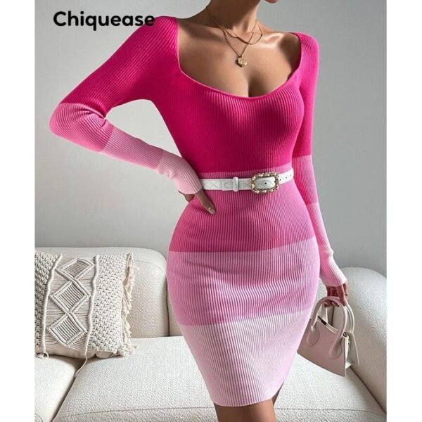 Knit And Stitch Square neck bodycon