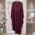 Latest Open Abaya Dubai Turkey Muslim Hooded Dress Women Chiffon Golden Bead Luxury Cardigan Plus Size Islamic Clothing-One Piece