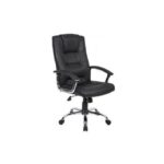 Leather Swivel Office Chair - Black