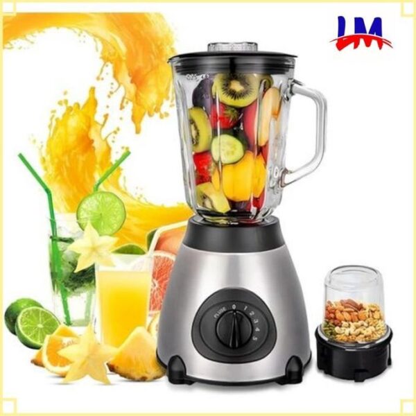 LM-2 In 1 Stainless Steel Mixer- Blender - Silver
