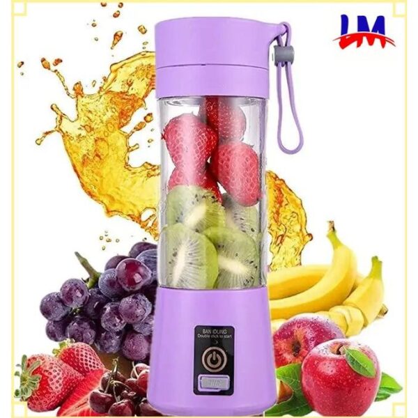 LM 380ml - Portable Electric USB Mini Portable Juice Blender - 6 Blades - Purple