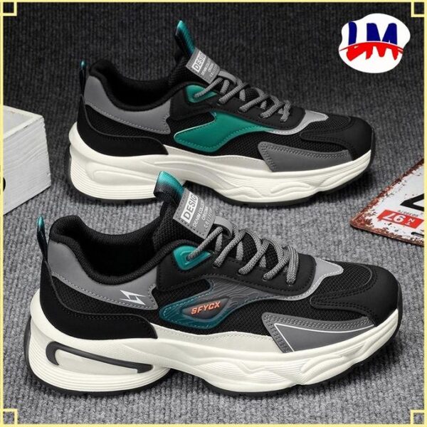 LM-Fashion Men Sneakers Shoes-Black/White
