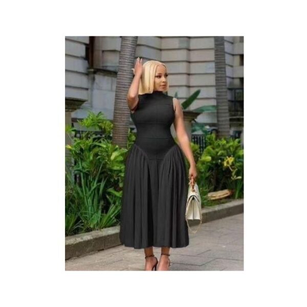 Long corset gown-black