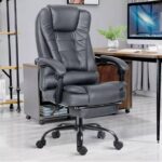 Luxury Massage Gaming Chair with Recliner & Footrest - Black