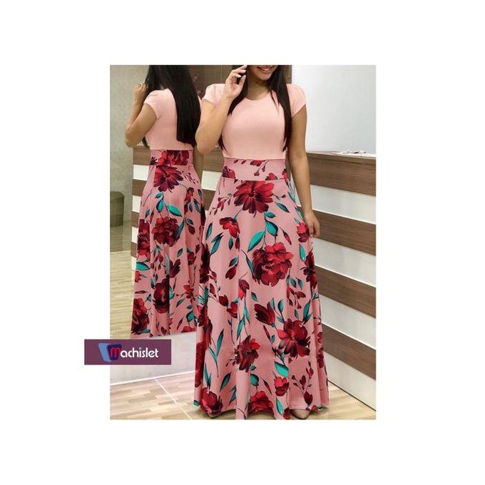 Machislet Machislet Daily Work Can Wear Women Casual Long Dress Short Sleeve Evening Gown Machislet Machislet Daily Work Can Wear Women Casual Long Dress Short Sleeve Evening Gown