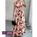 Machislet Short-sleeved Lace-up Dress Evening Dress Casual Dress