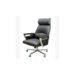 Managers Leather Swivel Chair - Black