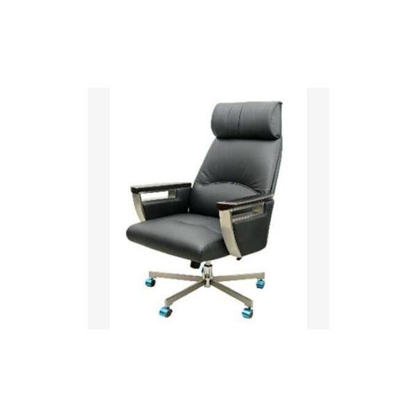 Managers Leather Swivel Chair - Black