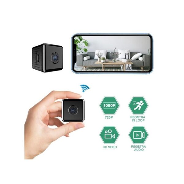 Mini Camera Night Version Wireless Camcorder Surveillance Wifi Camera - Black